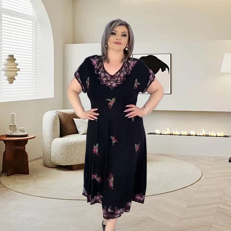 🌺V-nyakú női ruha