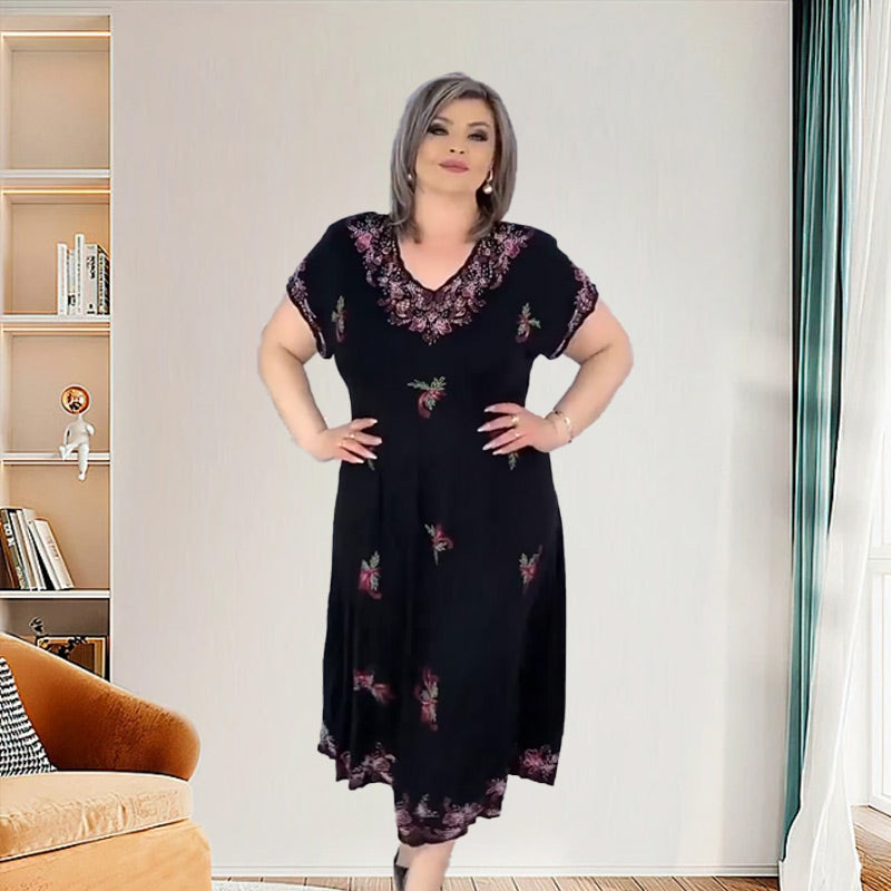 🌺V-nyakú női ruha